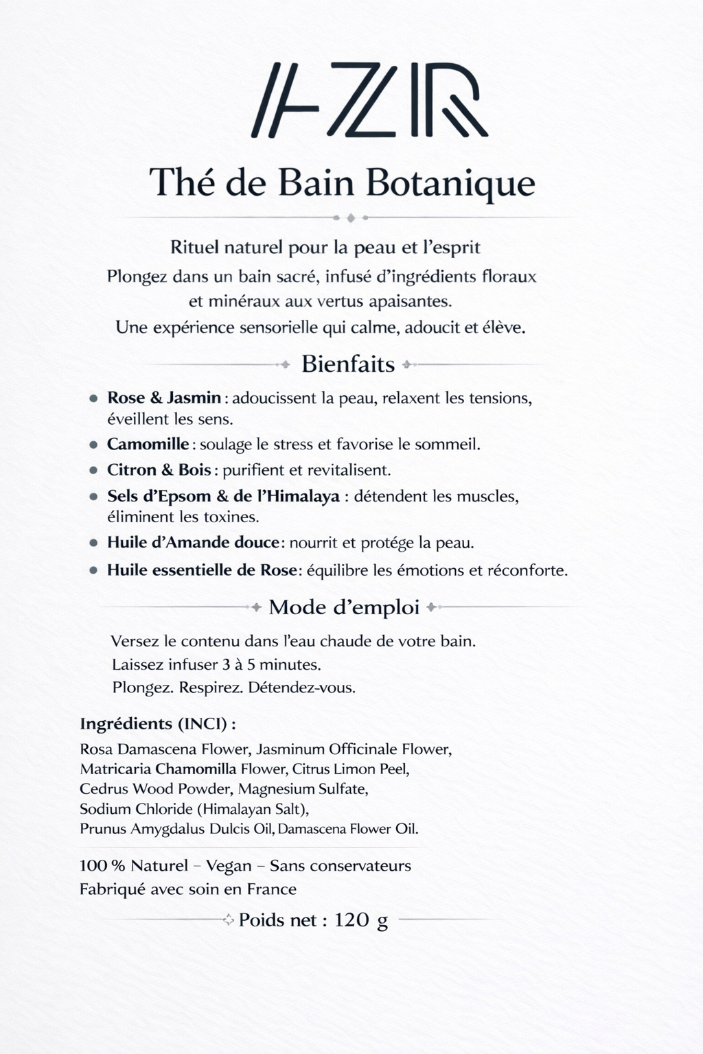 Thé de Bain Botanique - Rituel Sacré